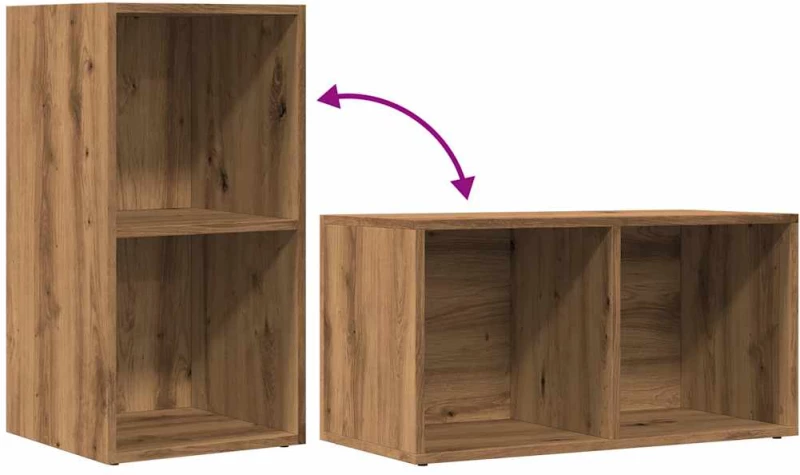 vidaXL LP Κουτί Αποθήκευσης Αρτισιανή Δρυς 69,5x34x36 εκ. Επεξ.Ξύλο