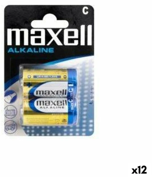 Αλκαλικές Μπαταρίες Maxell LR14 (12 Μονάδες)