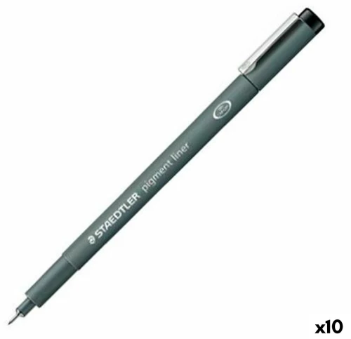 Μαρκαδόροι Staedtler Pigment Line Μαύρο (x10)