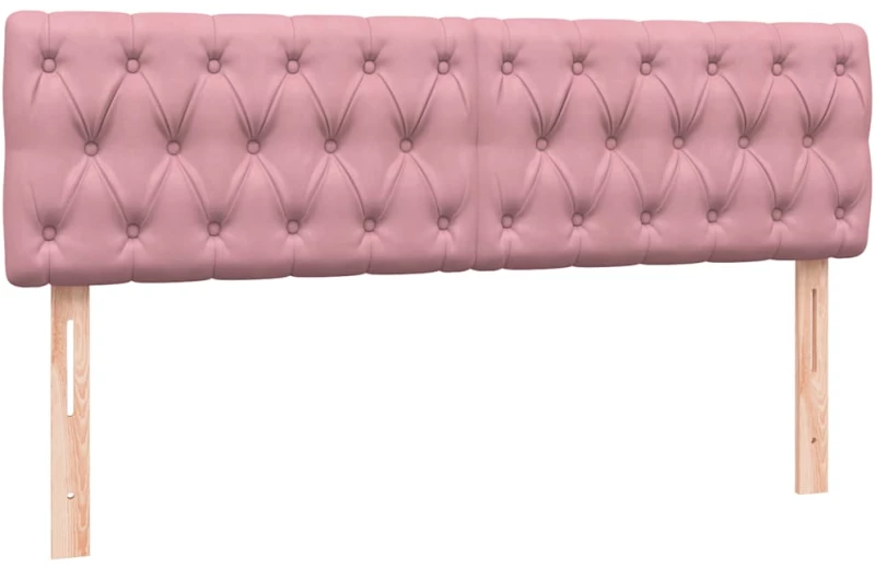 vidaXL Κρεβάτι Boxspring με Στρώμα Ροζ 160x210 εκ. Βελούδινο