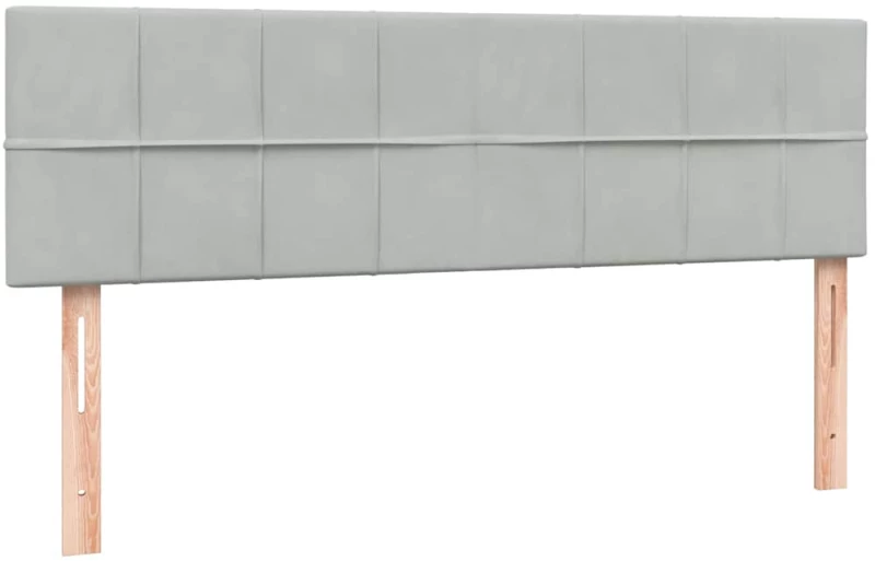 vidaXL Κρεβάτι Boxspring με Στρώμα Ανοιχτό Γκρι 160x210 εκ. Βελούδινο