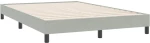 vidaXL Κρεβάτι Boxspring με Στρώμα Ανοιχτό Γκρι 160x220 εκ. Βελούδινο