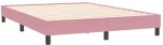 vidaXL Κρεβάτι Boxspring με Στρώμα Ροζ 160x210 εκ. Βελούδινο