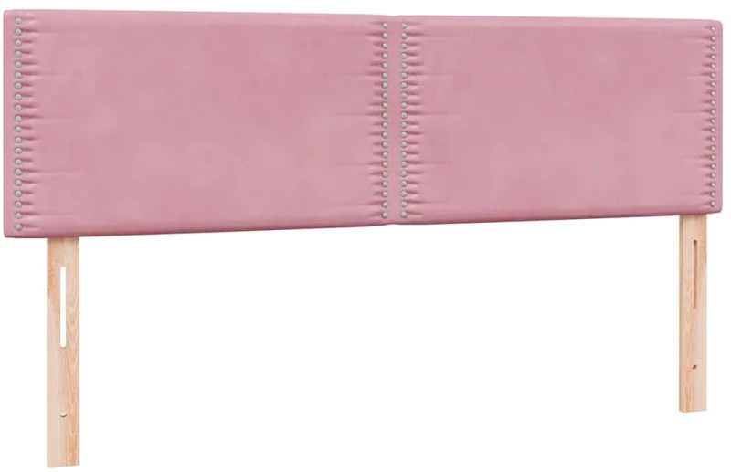 vidaXL Κρεβάτι Boxspring με Στρώμα Ροζ 160x210 εκ. Βελούδινο