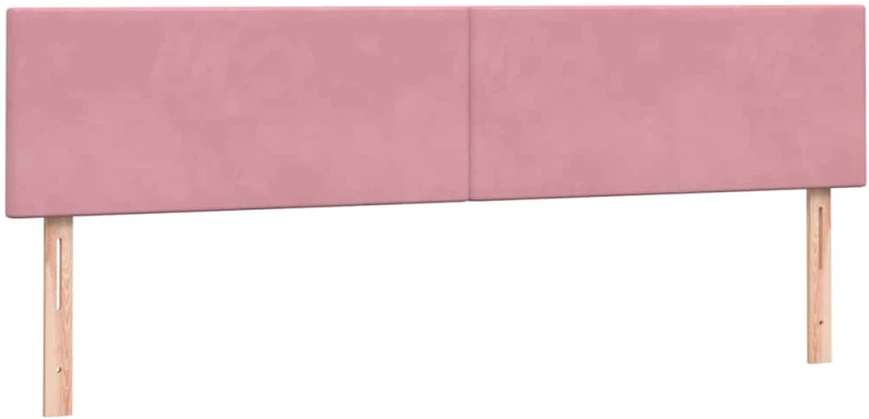 vidaXL Κρεβάτι Boxspring με Στρώμα Ροζ 180x210 εκ. Βελούδινο
