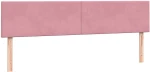 vidaXL Κρεβάτι Boxspring με Στρώμα Ροζ 180x210 εκ. Βελούδινο