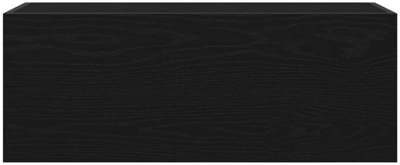 vidaXL ντουλάπι τοίχου μπάνιου μαύρο 80x25x30 cm κατασκευασμένο ξύλο