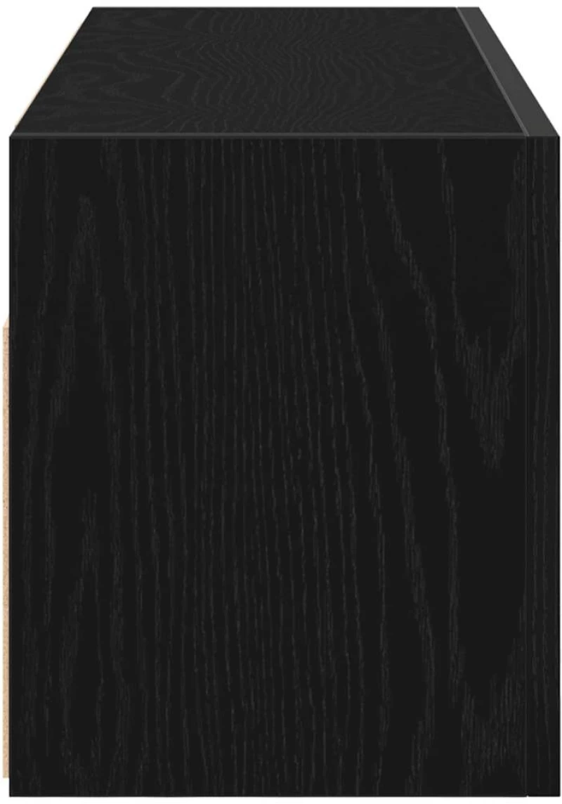 vidaXL ντουλάπι τοίχου μπάνιου μαύρο 80x25x30 cm κατασκευασμένο ξύλο