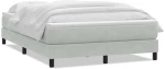 vidaXL Κρεβάτι Boxspring με Στρώμα Ανοιχτό Γκρι 160x220 εκ. Βελούδινο