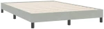 vidaXL Κρεβάτι Boxspring με Στρώμα Ανοιχτό Γκρι 160x220 εκ. Βελούδινο