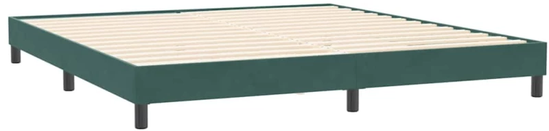 vidaXL Box Spring κρεβάτι με στρώμα σκούρο πράσινο 180x220cm Βελούδινο