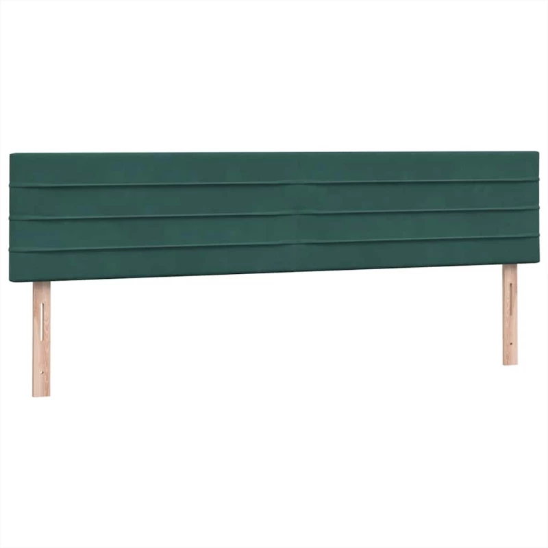 vidaXL Box Spring κρεβάτι με στρώμα σκούρο πράσινο 180x220cm Βελούδινο