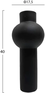 ΕΠΙΤΡΑΠΕΖΙΟ ΚΕΡΑΜΙΚΟ ΔΙΑΚΟΣΜΗΤΙΚΟ SCEPTER HM4604.02 ΜΑΥΡΟ ΜΑΤ Φ17x39Υεκ