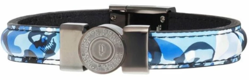 Ανδρικά Βραχιόλια Police PJ25556BLU.03-S Δέρμα
