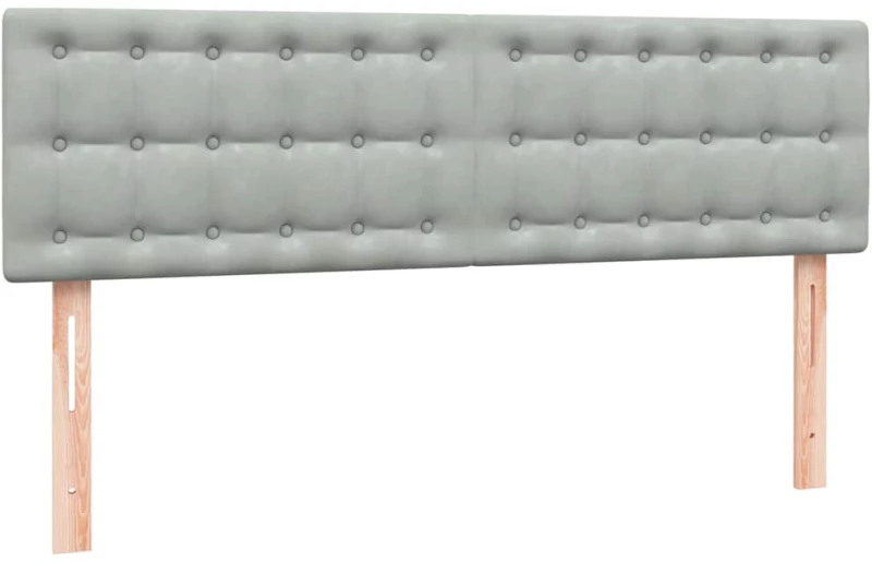 vidaXL Κρεβάτι Boxspring με Στρώμα Ανοιχτό Γκρι 160x210 εκ. Βελούδινο