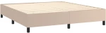 vidaXL Κρεβάτι Boxspring με Στρώμα Καπουτσίνο 160x200εκ.από Συνθ.Δέρμα