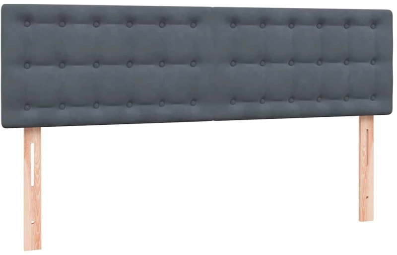 vidaXL Κρεβάτι Boxspring με Στρώμα Σκούρο Γκρι 160x210 εκ. Βελούδινο