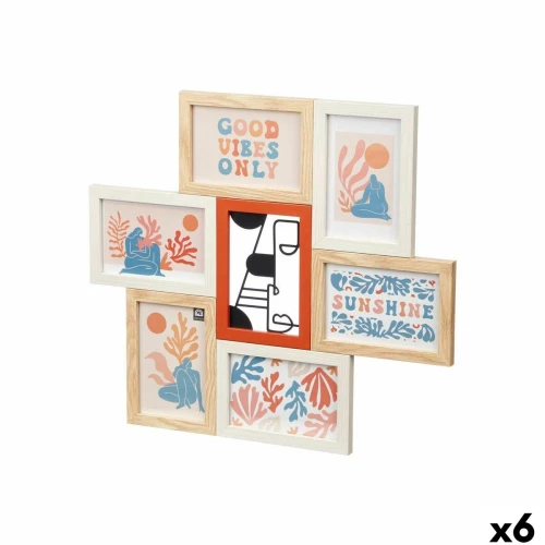 Κορνίζα 411408H Πολύχρωμο Μέταλλο Ξύλο MDF (x6)