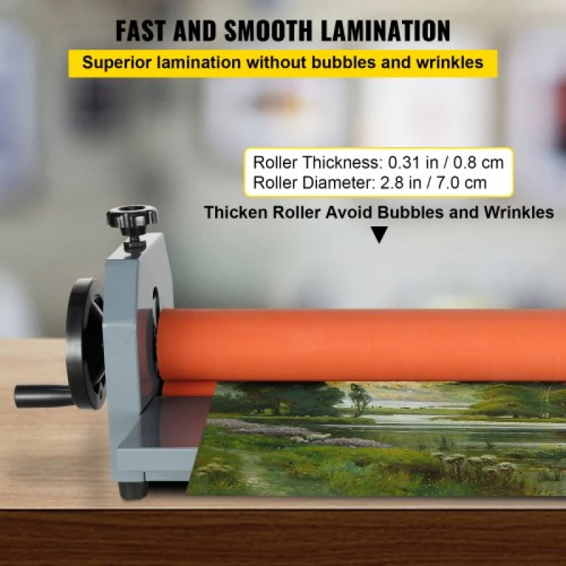 VEVOR 39" 1000MM Manual Cold Roll Laminator Vinyl Photo Film Mounting Laminating Machine Cold Roll Laminating Machine
