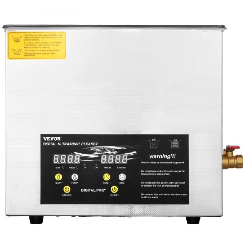 VEVOR 10L Digital Ultrasonic Cleaner Heater Timer Jewelry Eyeglasses Cleaning