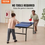 VEVOR Mid-Size Ping Pong Table Foldable Table Tennis Game Table Indoor with Net