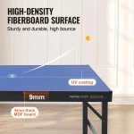VEVOR Mid-Size Ping Pong Table Foldable Table Tennis Game Table Indoor with Net