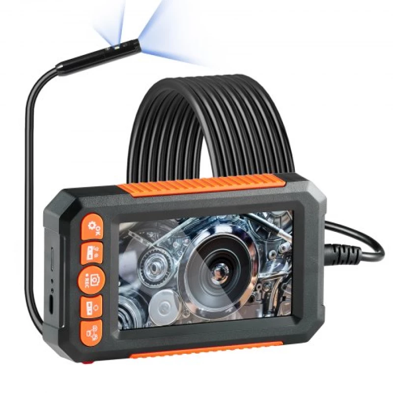 VEVOR Endoscope Camera with Lights Dual Lens Borescope 16.4FT Cable 4.3" Screen