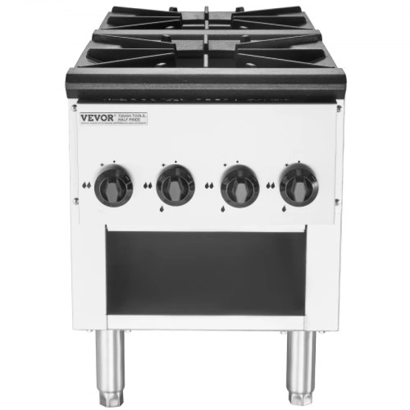 VEVOR Commercial Gas Range Stove 2 Burners Countertop Cooking Hot Plate Kitchen