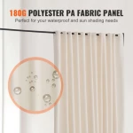 VEVOR Room Divider Portable Panel Room Divider with Wheels Privacy Screen Beige