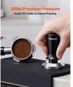 VEVOR 53mm Espresso Tamper Stainless Steel Coffee Tamper with Spring