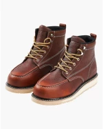 VEVOR Steel Toe Work Boots UK Size 10 Waterproof Moc Toe for Men Slip-Resistant