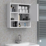 Καθρέπτης μπάνιου Demo Μegapap χρώμα λευκό 60x17,5x60εκ.