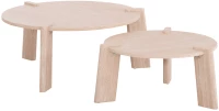 ΣΕΤ 2ΤΜΧ ΤΡΑΠΕΖΙΑ ΣΑΛΟΝΙΟΥ EQUIL HM9943.01 MDF ΜΕ ΜΕΛΑΜΙΝΗ-ΦΥΣΙΚΟ 66x66εκ + 87x87εκ