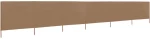 vidaXL Προστατευτικό Αέρα με 6 Πάνελ Χρώμα Taupe 800x80 εκ. Υφασμάτινο
