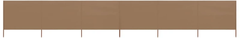 vidaXL Προστατευτικό Αέρα με 6 Πάνελ Χρώμα Taupe 800x80 εκ. Υφασμάτινο