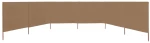 vidaXL Προστατευτικό Αέρα με 6 Πάνελ Χρώμα Taupe 800x80 εκ. Υφασμάτινο