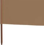 vidaXL Προστατευτικό Αέρα με 6 Πάνελ Χρώμα Taupe 800x80 εκ. Υφασμάτινο
