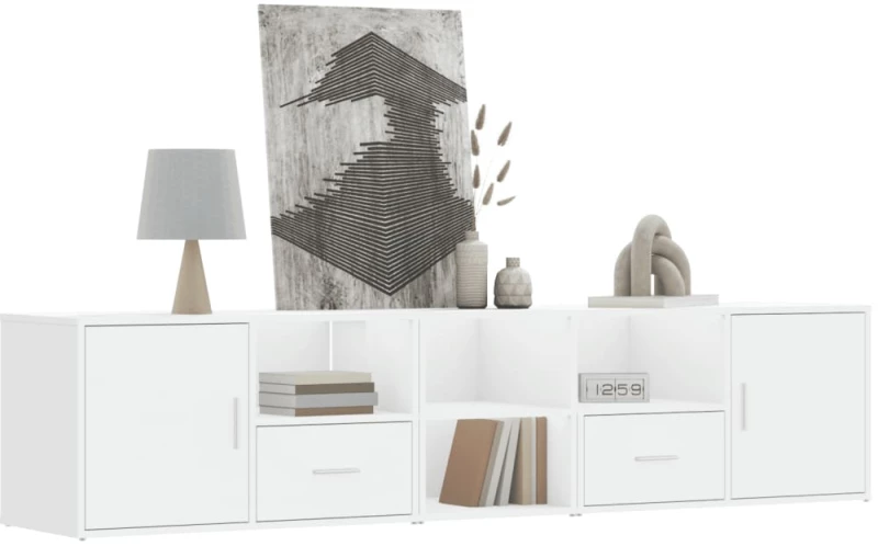 vidaXL Ντουλάπι Γωνιακό Λευκό 200x40x45 εκ. από Επεξ. Ξύλο