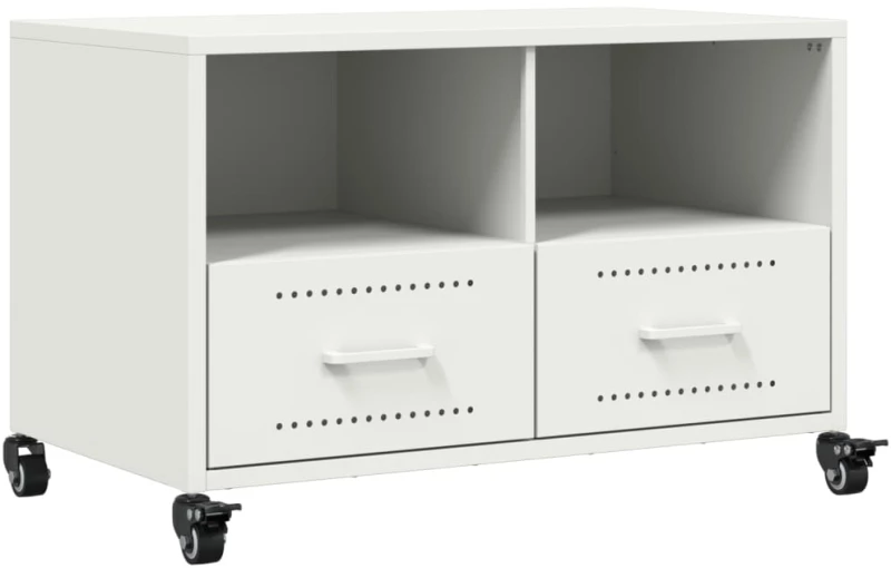 vidaXL Έπιπλο Τηλεόρασης Λευκό 68 x 39 x 43,5 εκ. Χάλυβας
