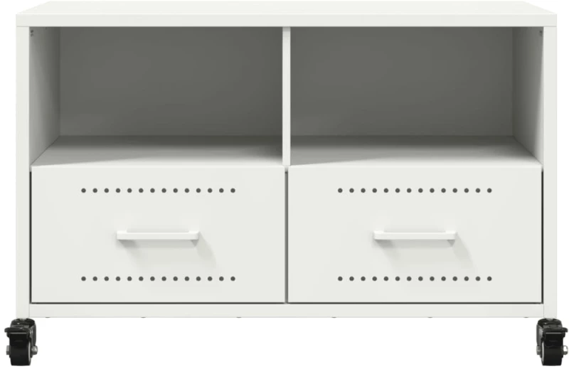 vidaXL Έπιπλο Τηλεόρασης Λευκό 68 x 39 x 43,5 εκ. Χάλυβας