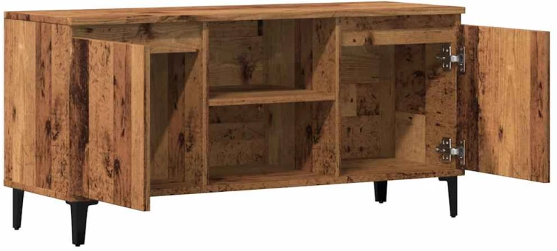 vidaXL Έπιπλο Τηλεόρασης Παλιό Ξύλο 102x35x50 εκ. από Μοριοσανίδα