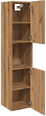 vidaXL Ντουλάπι Μπάνιου Κρεμαστό Παλ. Ξύλο 30x30x130 εκ. από Επ. Ξύλο