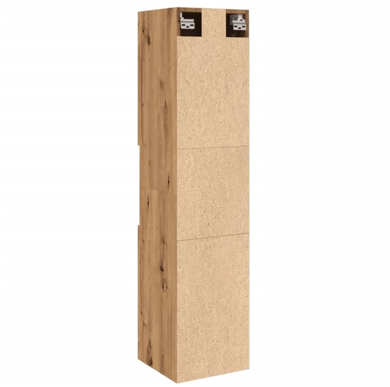 vidaXL Ντουλάπι Μπάνιου Κρεμαστό Παλ. Ξύλο 30x30x130 εκ. από Επ. Ξύλο