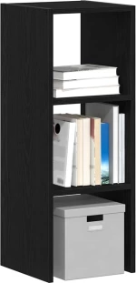vidaXL Βιβλιοθήκη στοιβαζόμενη Μαύρη δρυς 30x30x80 cm