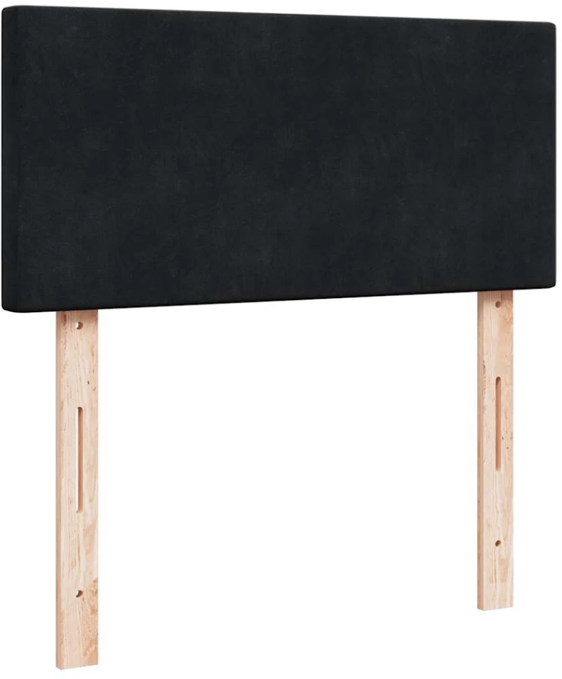 vidaXL Οθωμανικό κρεβάτι με στρώμα Μαύρο 80x200cm Velvet