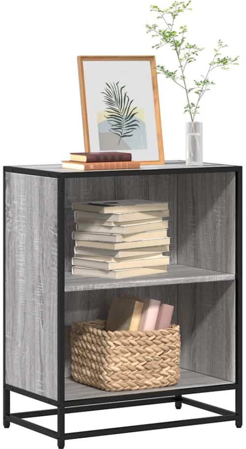 ντουλάπι βιβλίων vidaXL Γκρι Sonoma 60x35x76 cm Κατασκευασμένο ξύλο