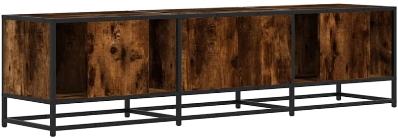 vidaXL Έπιπλο Τηλεόρασης Καπνιστή Δρυς 160x35x41 εκ Επεξ. Ξύλο/Μέταλλο