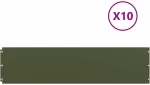 vidaXL Περιφράξεις γκαζόν 10 τεμάχια Ελαιοπράσινο 25x103 cm