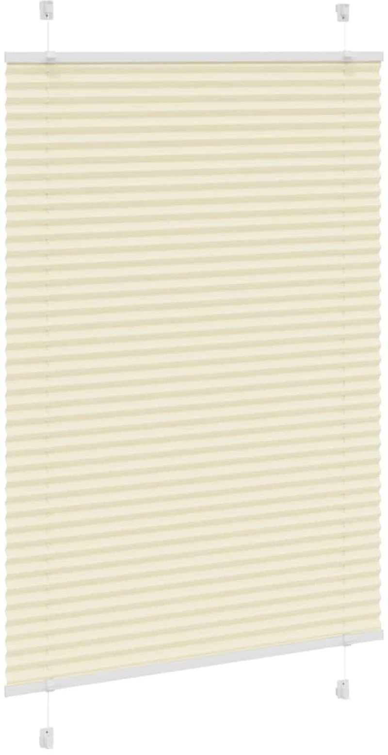 vidaXL Πλισέ περσίδα Κρέμα 85x100 cm Πλάτος υφάσματος 84,4 cm