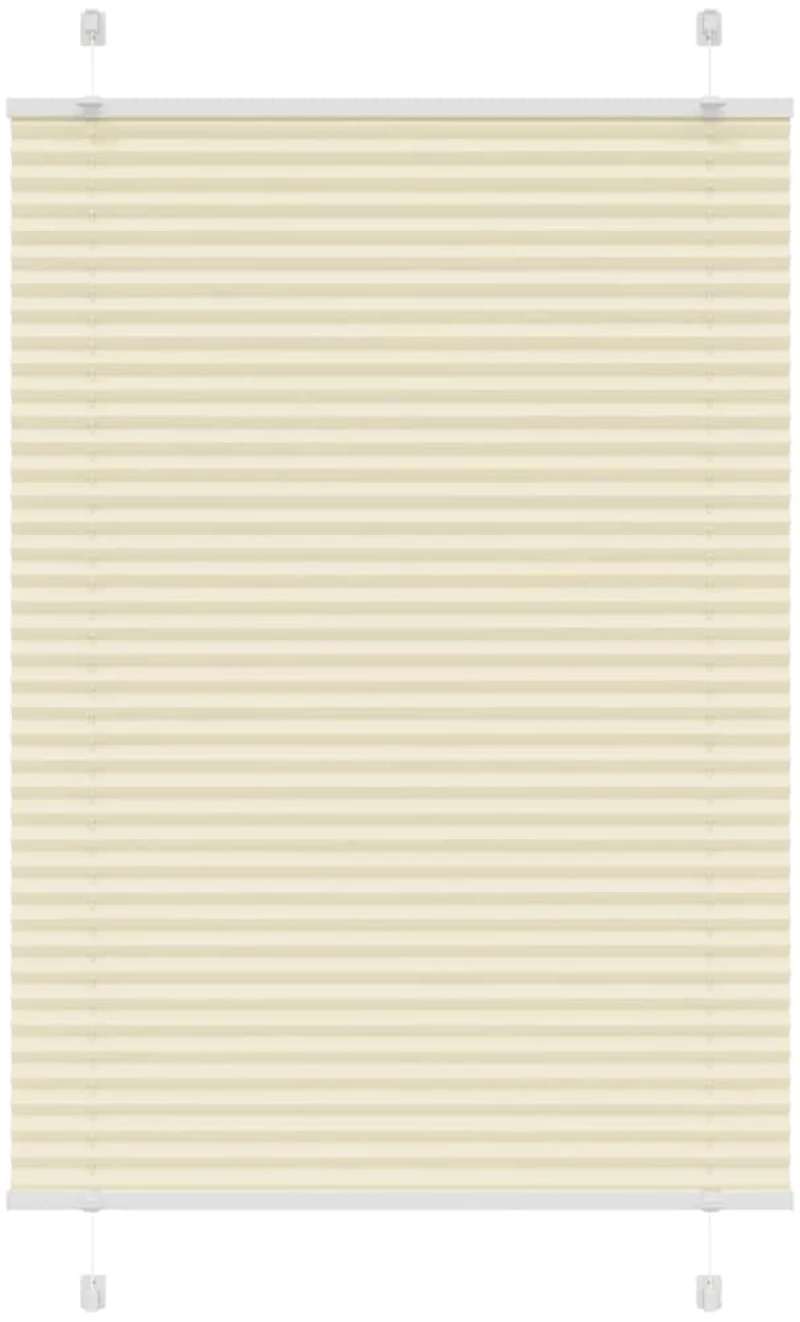 vidaXL Πλισέ περσίδα Κρέμα 85x100 cm Πλάτος υφάσματος 84,4 cm